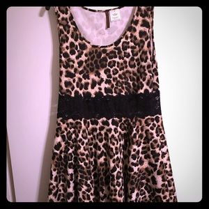Cheetah print pleated dress